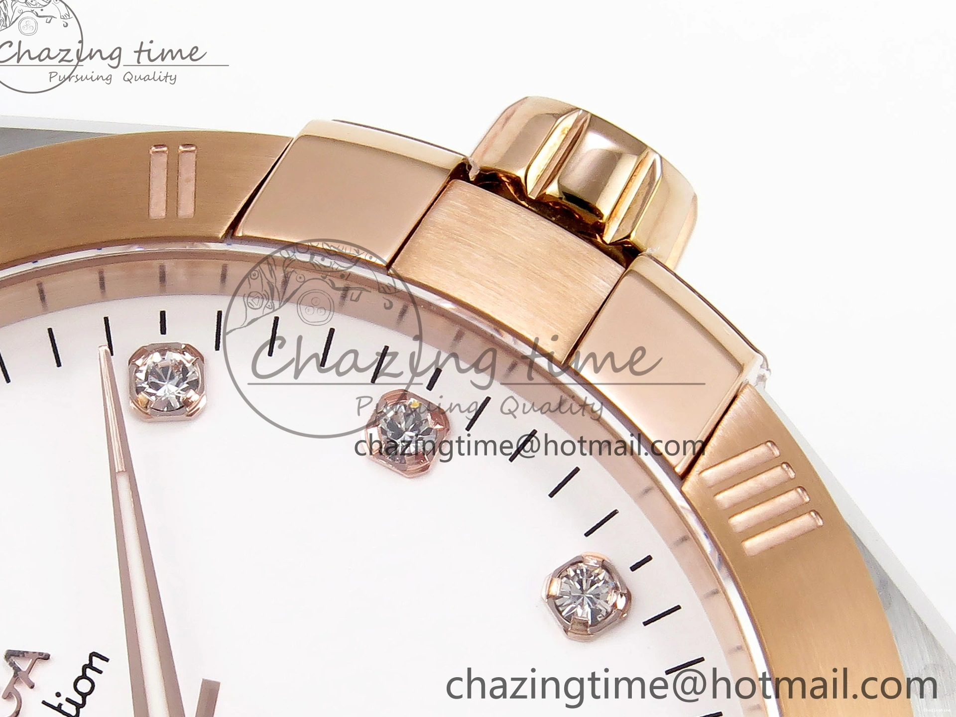 0511 Constellation 39mm SS RG ASWF 1:1 Best Edition White Diamonds Dial on SS RG Bracelet A Minimalist 7772